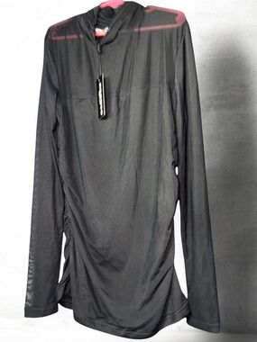 Zeagoo Black Long Sleeve Sheer See Through Top